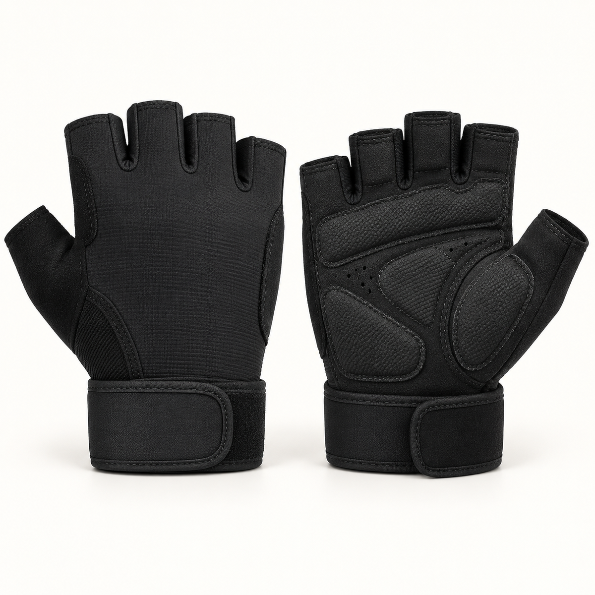 Black Enduro workout gloves, concept image for draft review